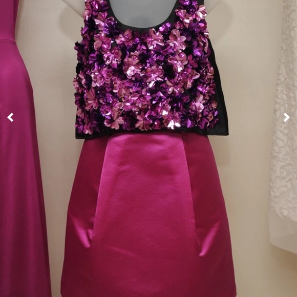 💫SOLD💫 ERIN by Erin Fetherston Black & Fuchsia Embellished Dress - Picture 8 of 8